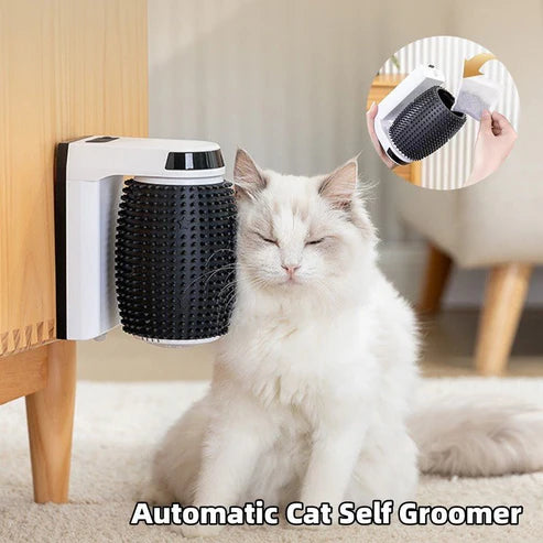 Smart Cat Brush & Massage Groomer – Gentle Silicone Bristles, Relaxing Pet Spa