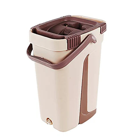 2-in-1 Self-Cleaning Flat Mop & Bucket System – Dual Chamber, No-Touch Wringing