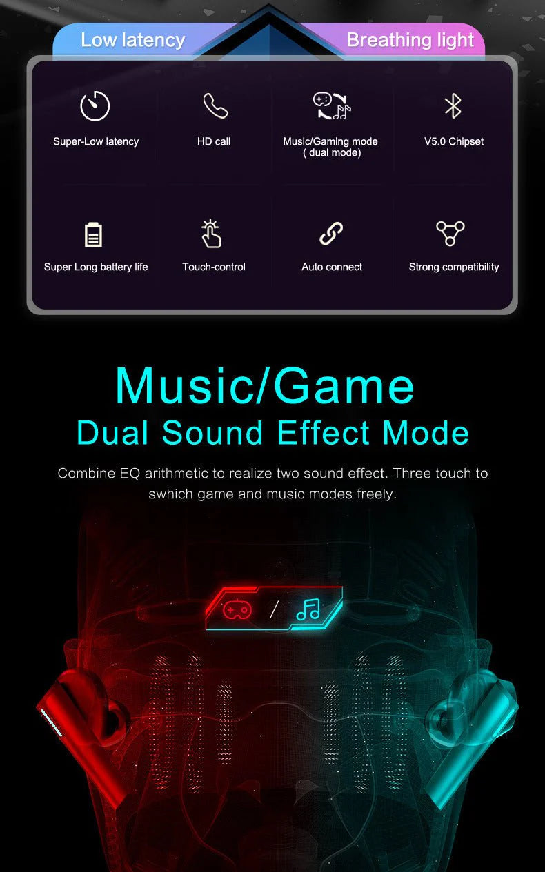 RGB Wireless Gaming Bluetooth Headset